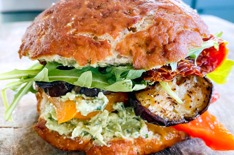 Vegan Roasted Eggplant Sandwich